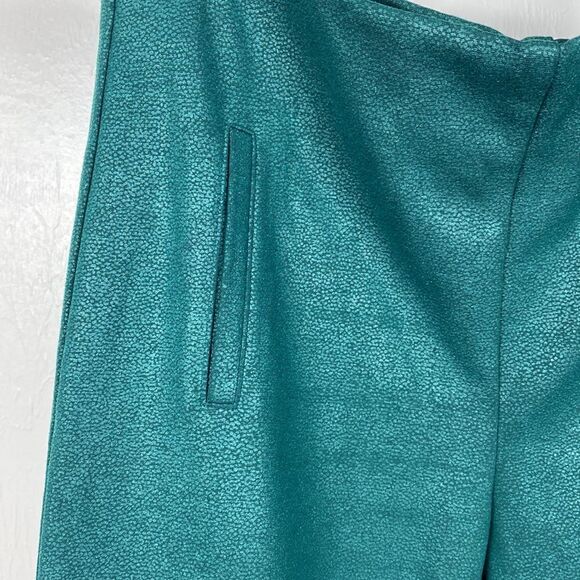 ❤️Last Chance Chico’s Emerald Color High Waisted Slim Fit Pants Size 8 - Picture 2 of 9